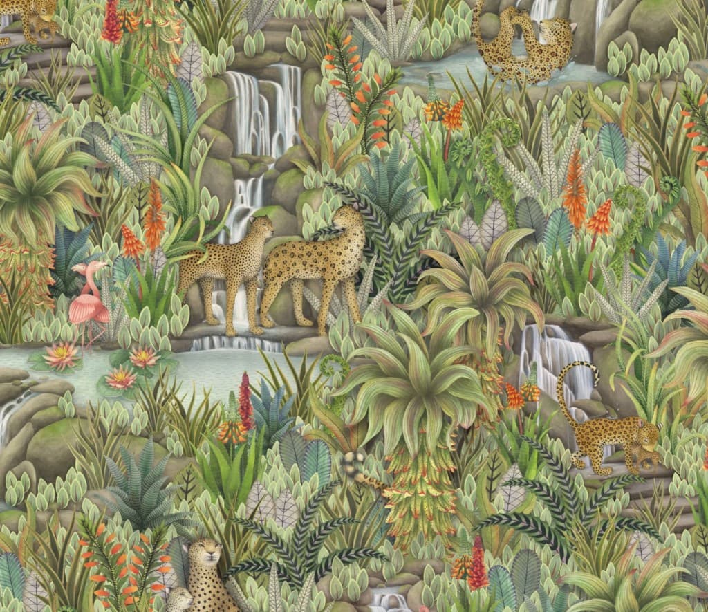 Original botanical-inspired pattern backdrop